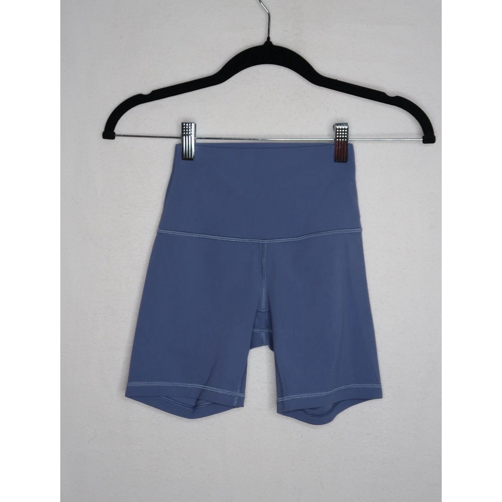 Lululemon Align High Rise 6" Shorts Water Drop Blue Nulu Yoga Women's Size 0 EUC